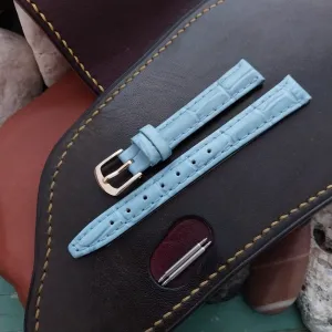 12mm Hadley Roma Blue Alligator-Grain Leather Ladies Unused Watch Band