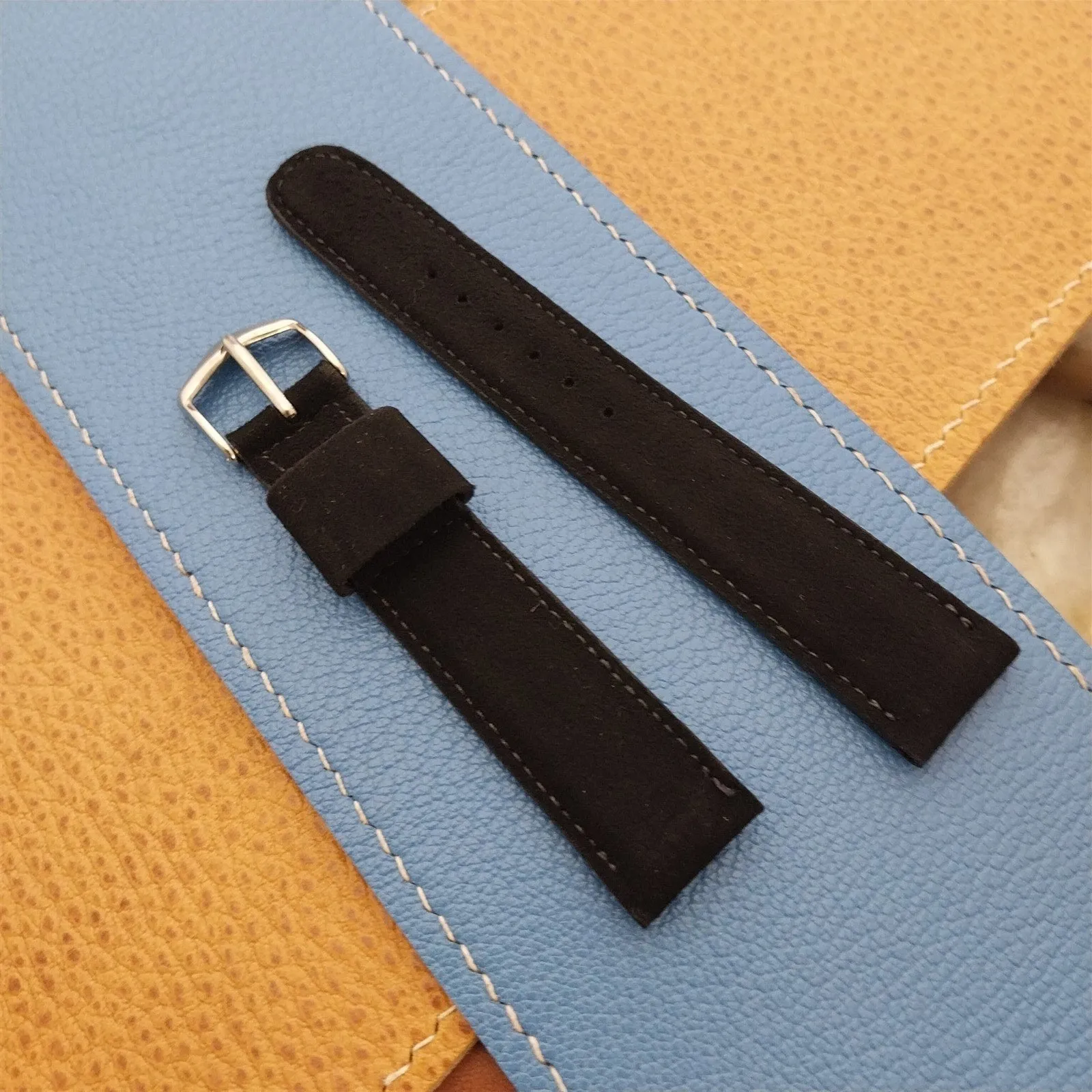 17mm JB Champion USA Old-Stock Suede Strap Unused 1950s Vintage Watch Band