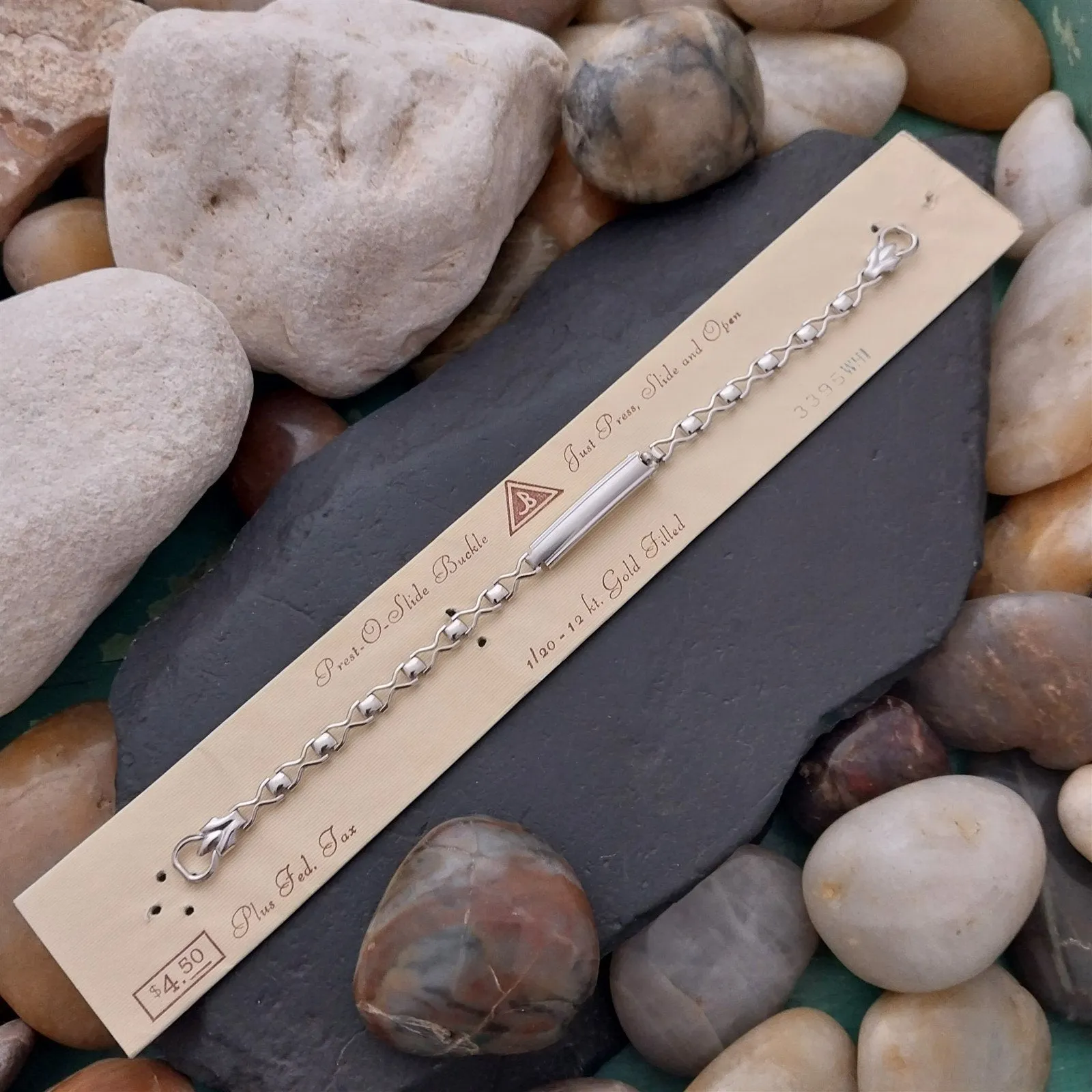 1940s Ladies White Gold-Filled Ladies JB Champion Unused Vintage Watch Band