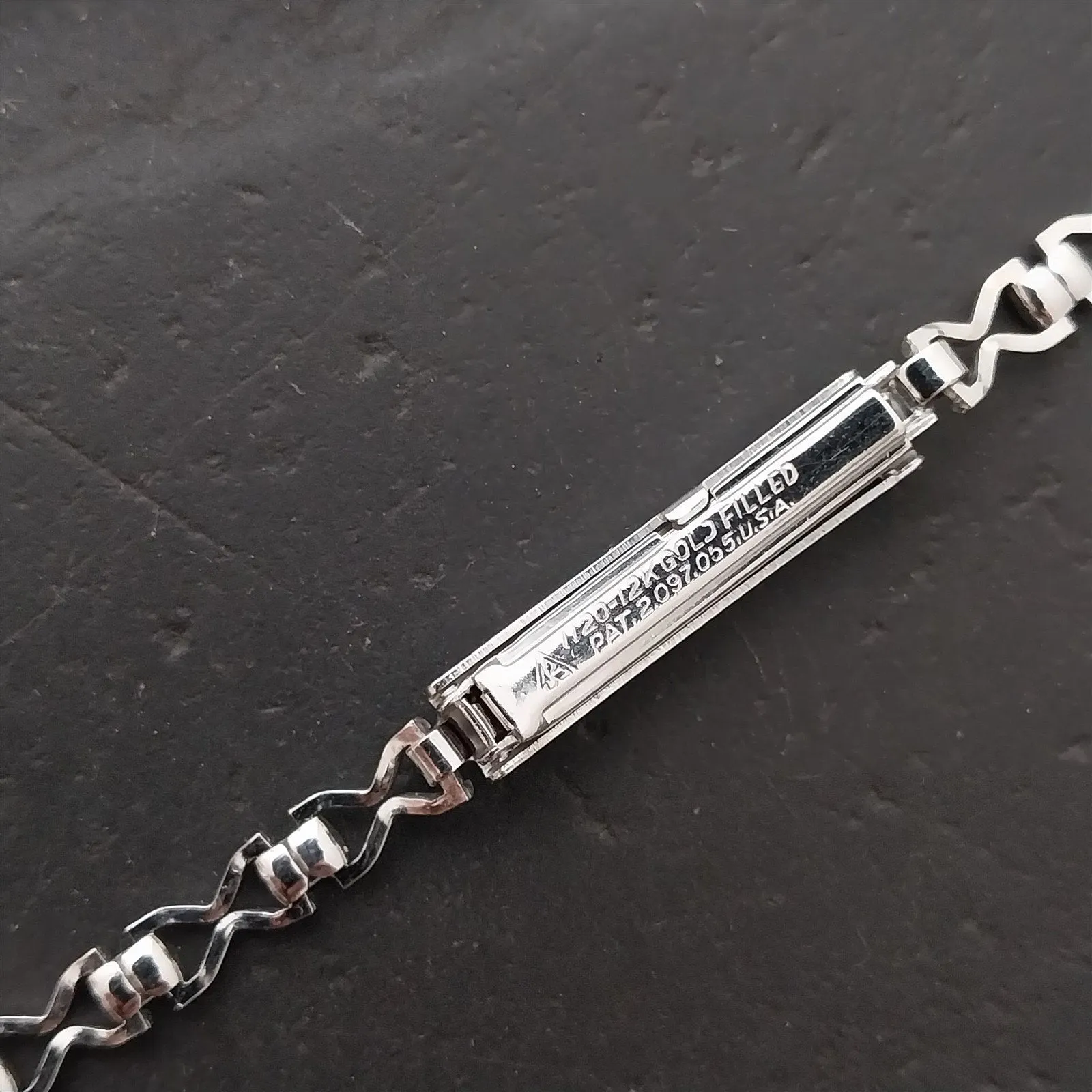 1940s Ladies White Gold-Filled Ladies JB Champion Unused Vintage Watch Band