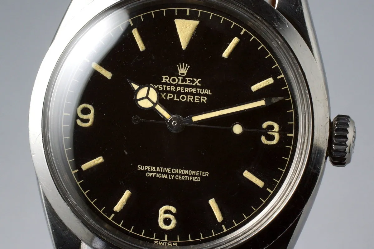1960 Rolex Explorer 1 1016 Gilt Chapter Ring Dial with Box and Papers