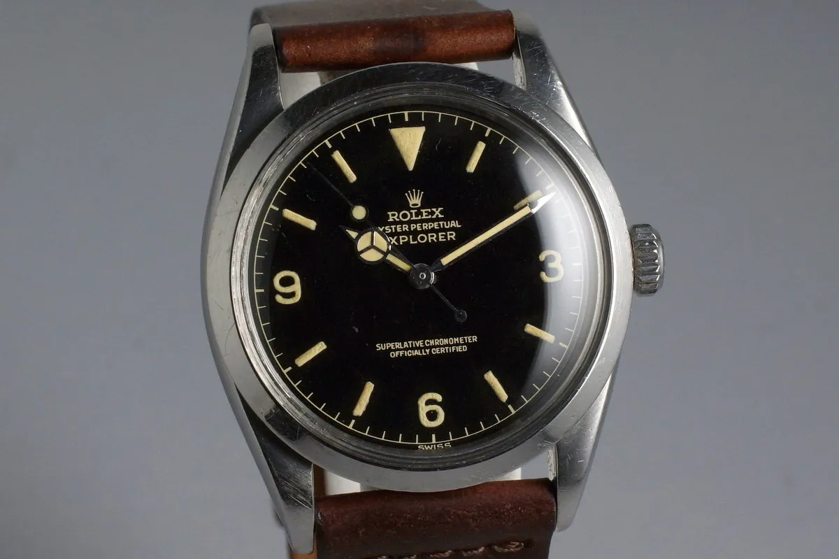 1960 Rolex Explorer 1 1016 Gilt Chapter Ring Dial with Box and Papers