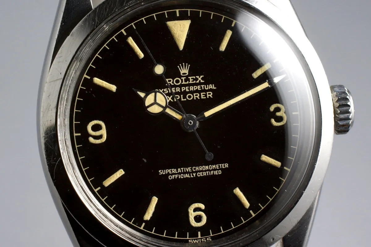 1960 Rolex Explorer 1 1016 Gilt Chapter Ring Dial with Box and Papers
