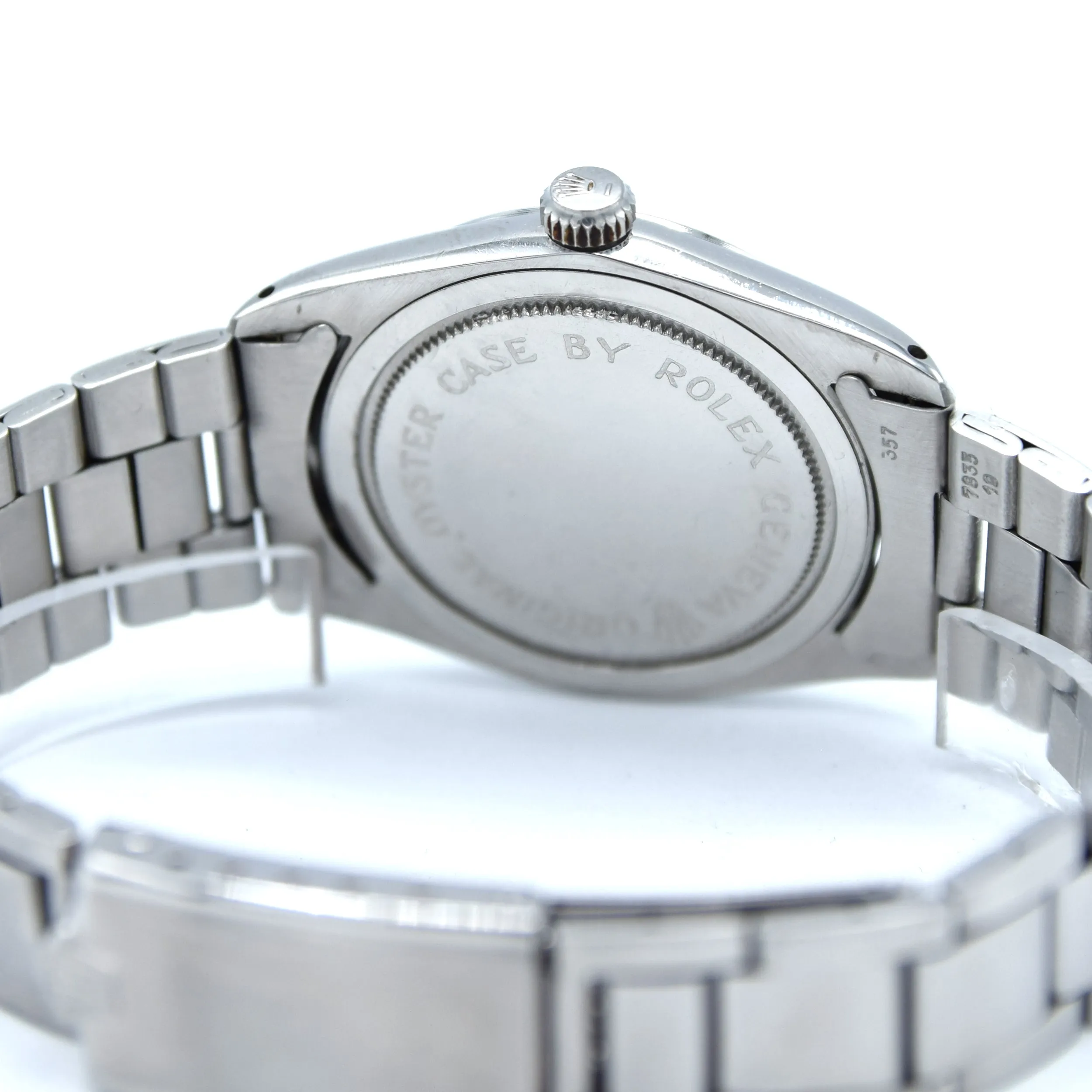 1965 Tudor Oysterdate Manual Wind Wristwatch Model 7962 with Silvered Dial on Bracelet