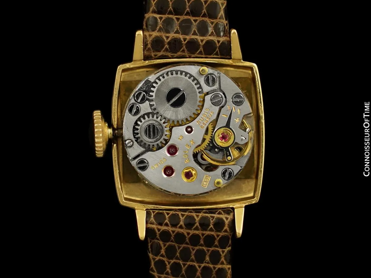 1966 Rolex Precision Pre-Cellini Vintage Ladies "TV" Shaped Watch, Ref. 2629 - 18K Gold