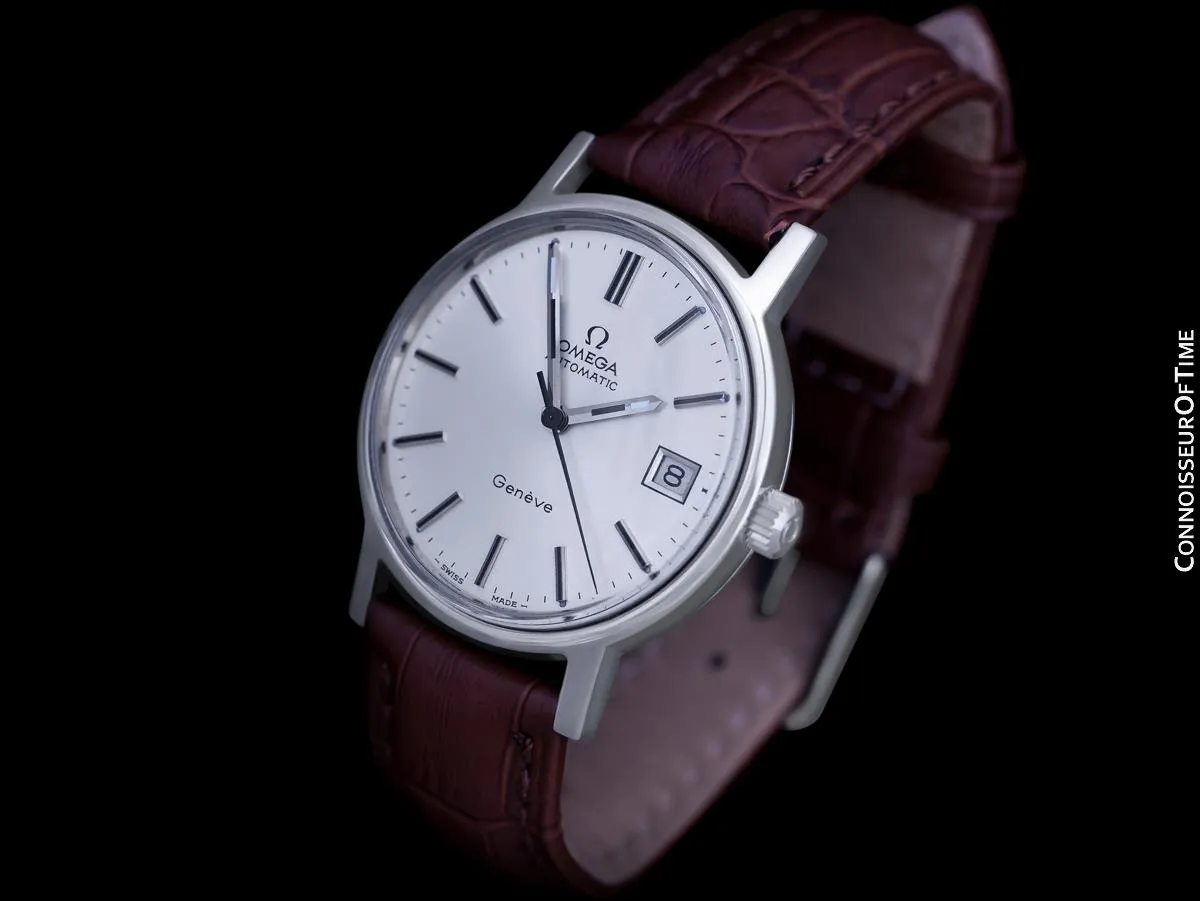 1976 Omega Geneve Vintage Mens Automatic Stainless Steel Watch - Papers