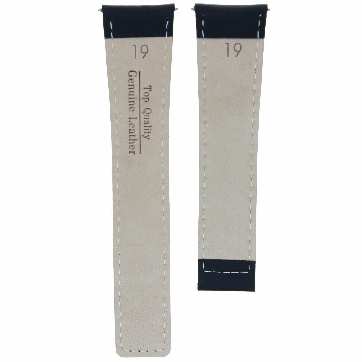 19MM LEATHER WATCH STRAP BAND CLASP FOR TAG HEUER CARRERA MONACO TWIN TIME BLACK