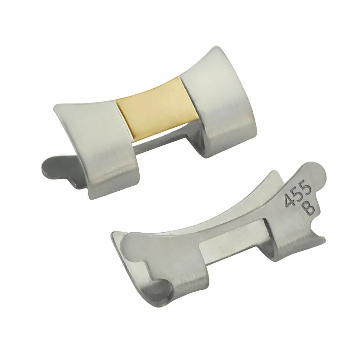 2 - 13MM OYSTER WATCHBAND ENDPIECE LINK FOR LADY ROLEX 6719 6900 18K/S REAL GOLD