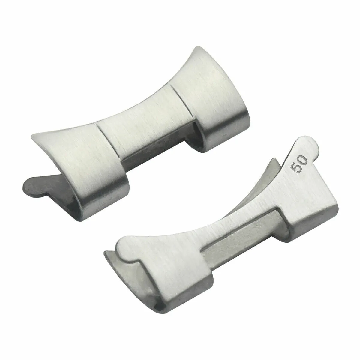 2 PC 50 END PIECE LINK FOR ROLEX OYSTER 20MM WATCH BAND 6521H 1680 5513 S/STEEL