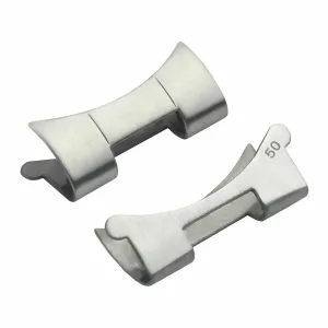 2 PC 50 END PIECE LINK FOR ROLEX OYSTER 20MM WATCH BAND 6521H 1680 5513 S/STEEL
