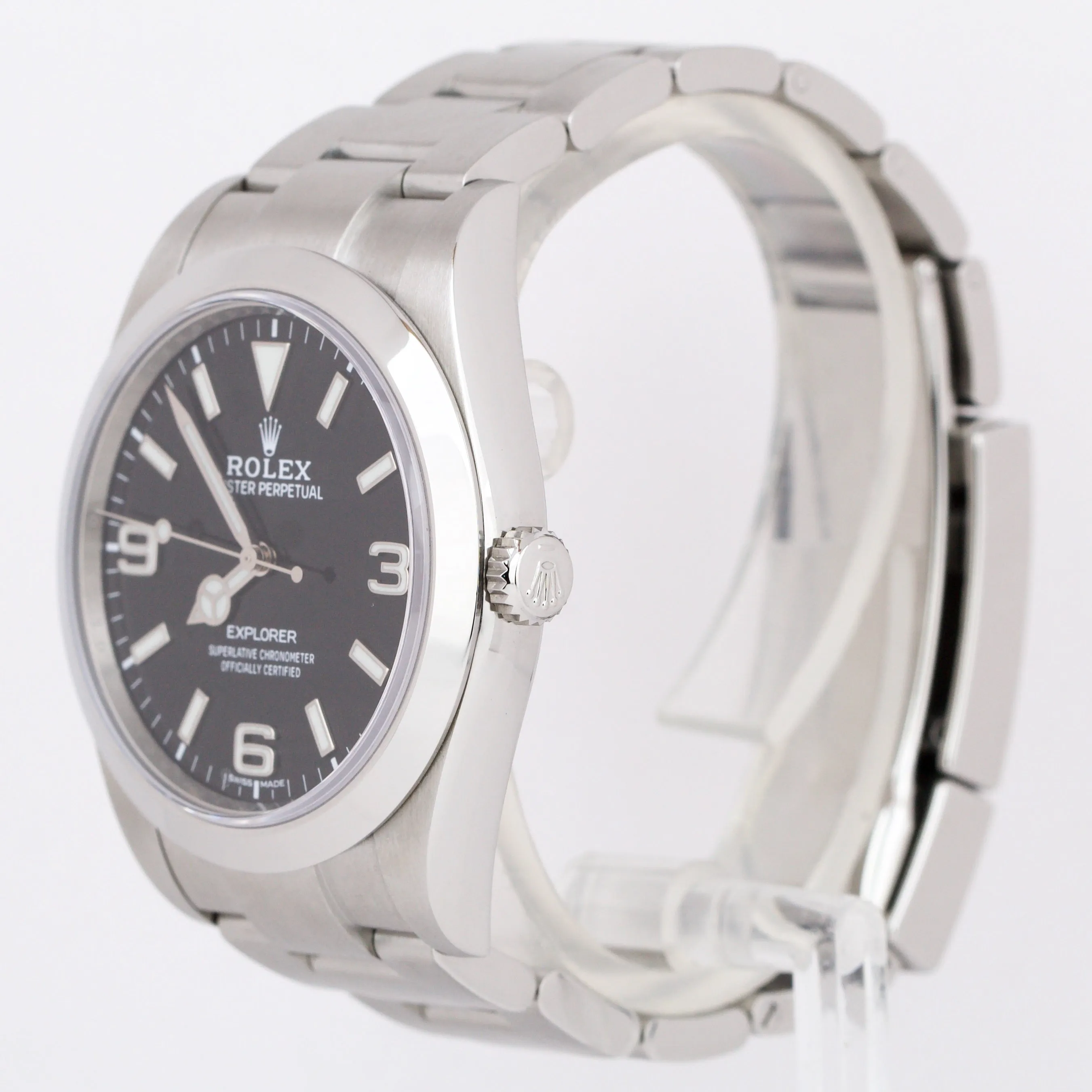 2021 Rolex Explorer I Black 39mm 3-6-9 MK2 FULL LUME Watch 214270 B&P NEW CARD