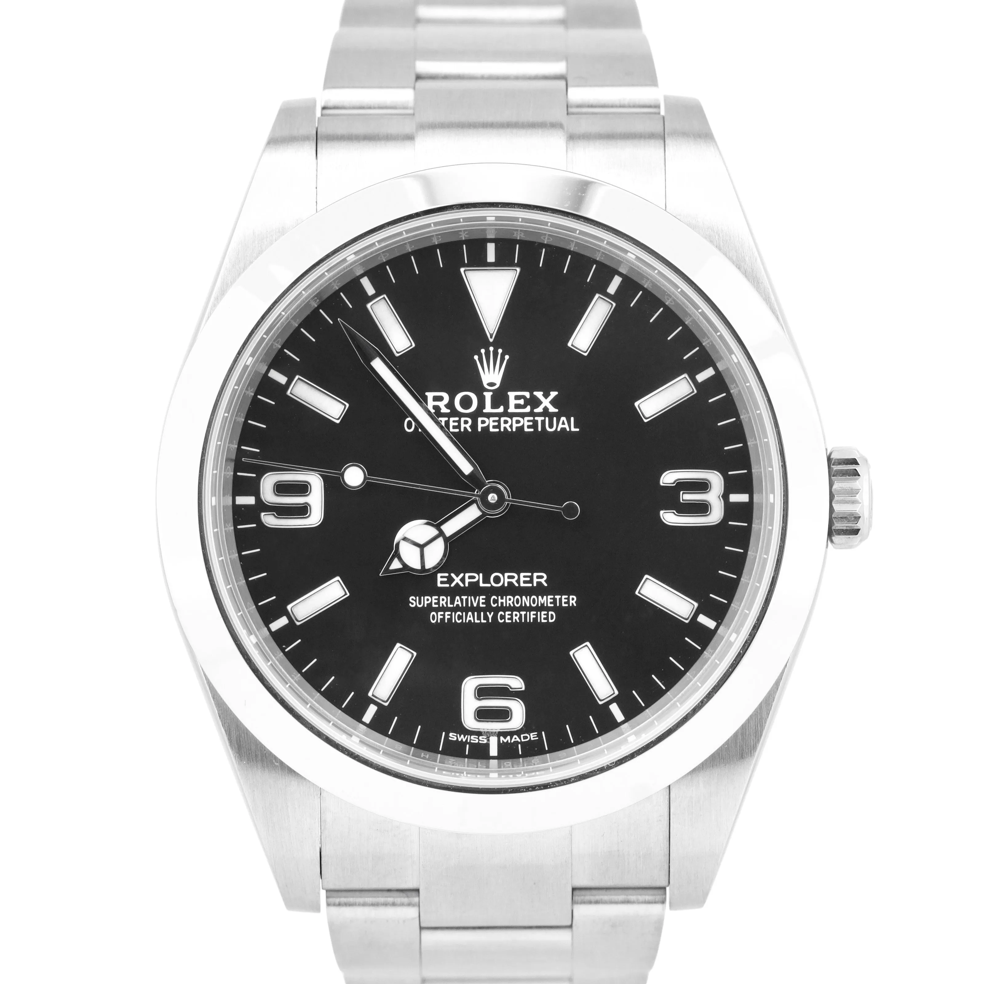 2021 Rolex Explorer I Black 39mm 3-6-9 MK2 FULL LUME Watch 214270 B&P NEW CARD