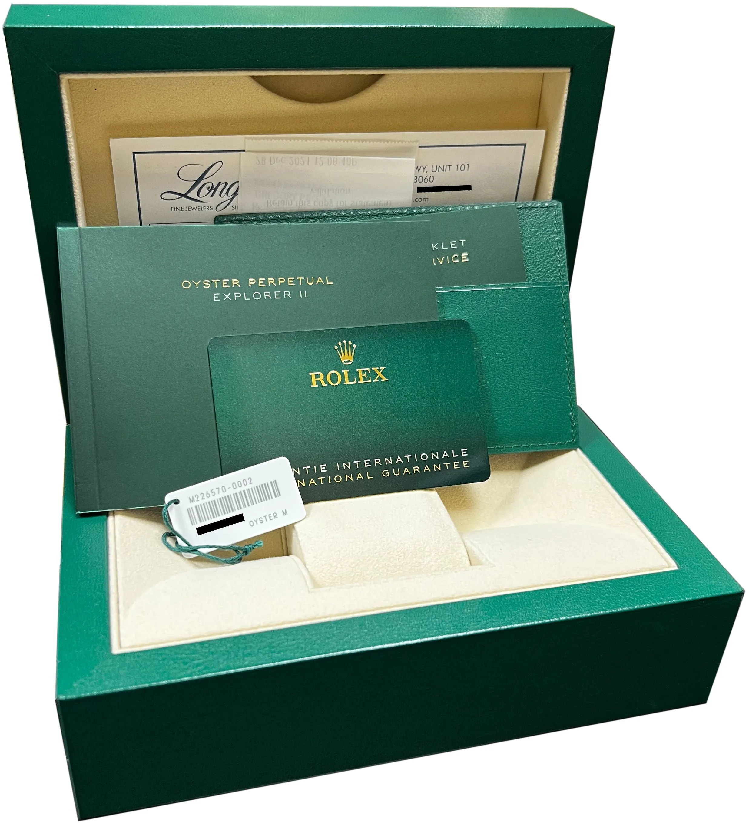 2021 Rolex Explorer II Black Stainless Steel 42mm Date Watch 226570 BOX CARD