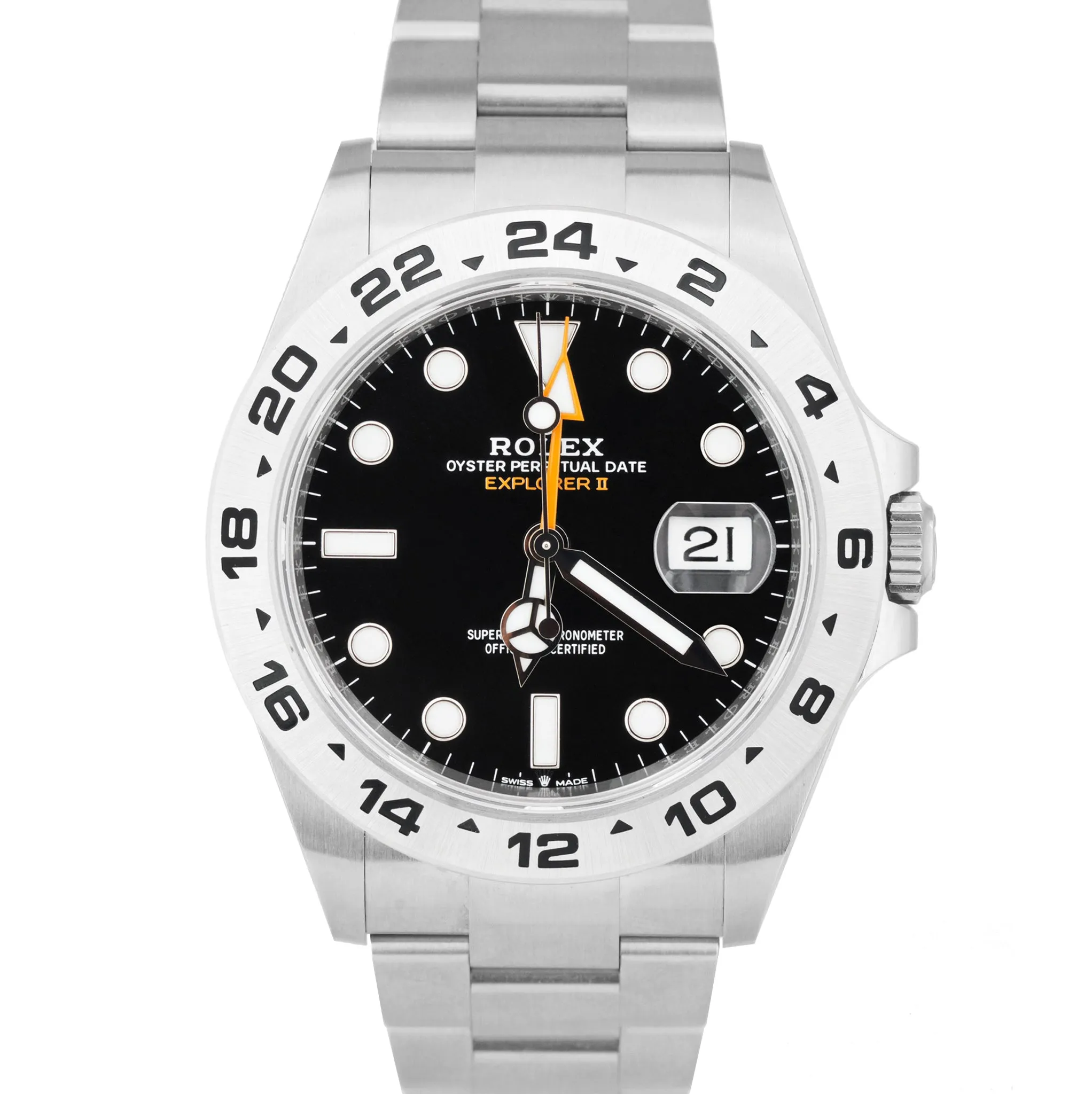 2021 Rolex Explorer II Black Stainless Steel 42mm Date Watch 226570 BOX CARD