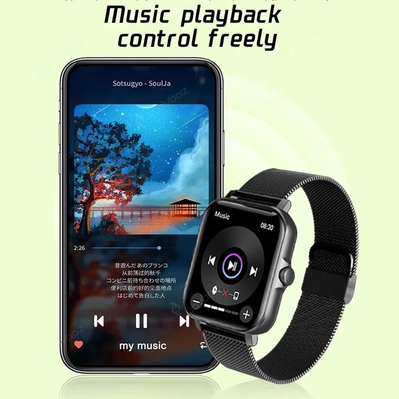 2022 New Bluetooth Answer Call Smart Watch Men Full Touch Dial Call Fitness Tracker IP67 Waterproof Smartwatch men women  Box