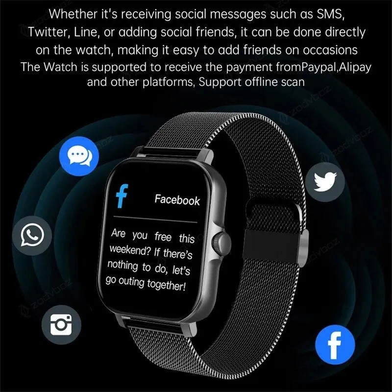 2022 New Bluetooth Answer Call Smart Watch Men Full Touch Dial Call Fitness Tracker IP67 Waterproof Smartwatch men women  Box