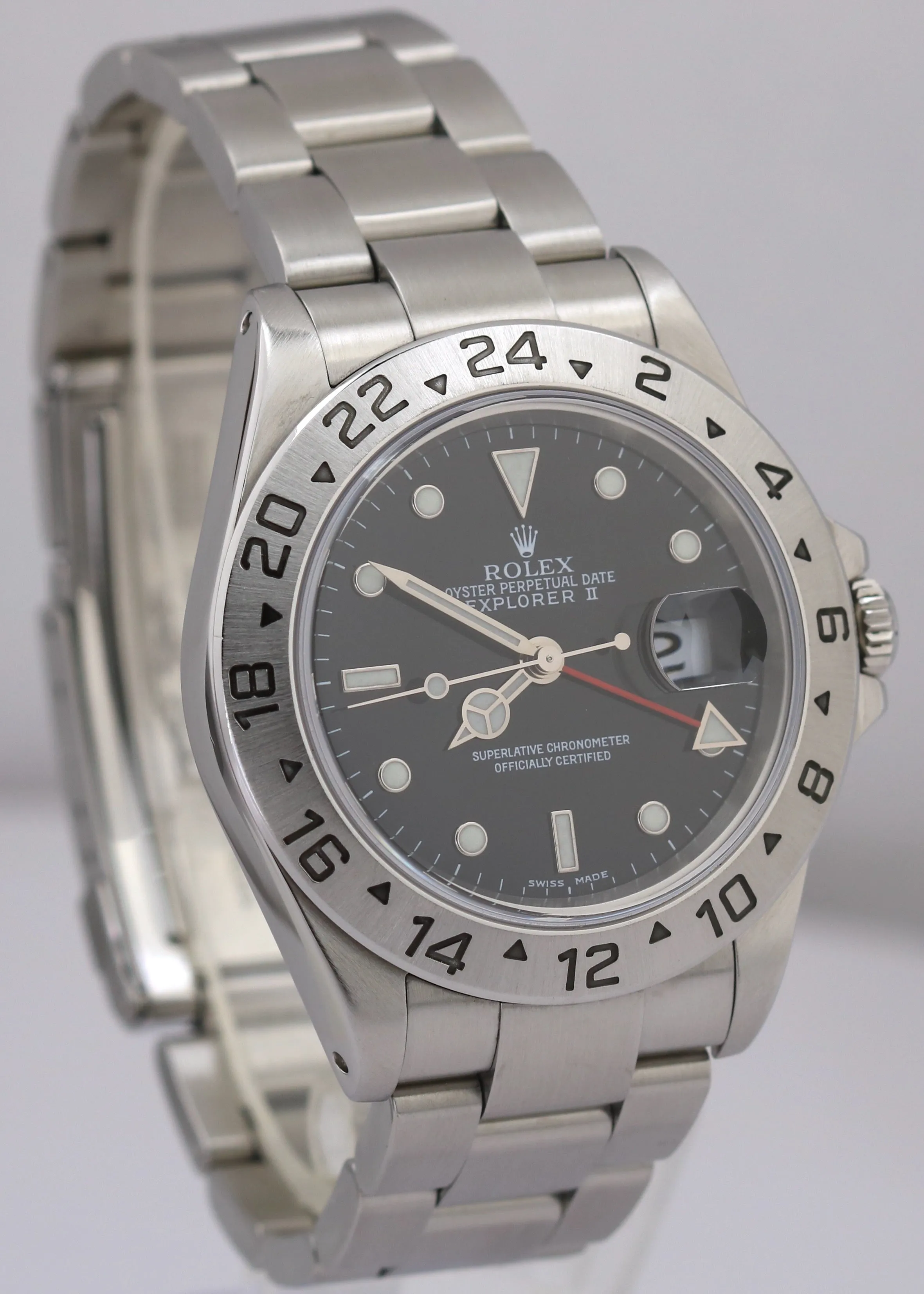 2022 RSC PAPERS Rolex Explorer II Black GMT 40mm Steel FULL SET Watch 16570 BOX
