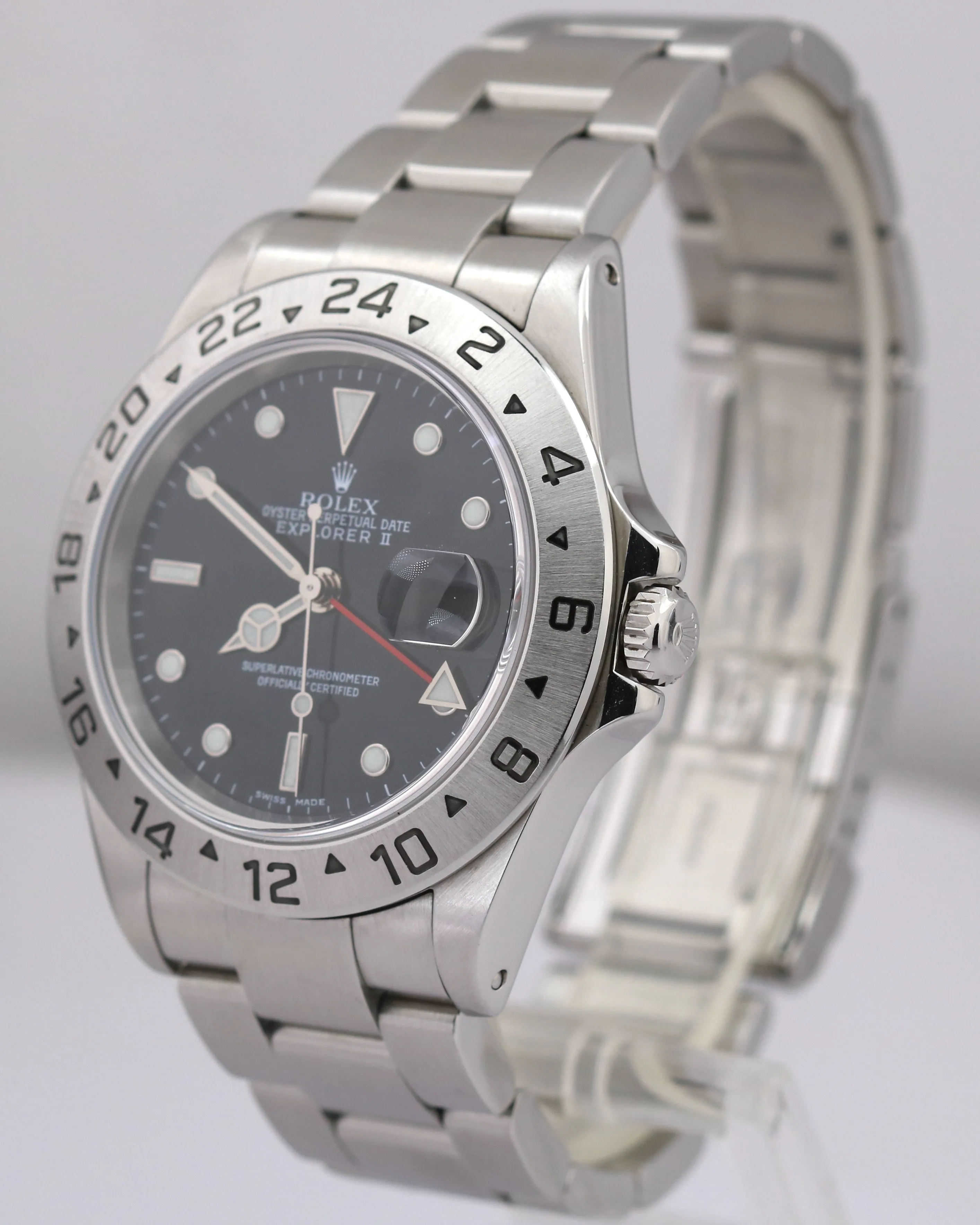 2022 RSC PAPERS Rolex Explorer II Black GMT 40mm Steel FULL SET Watch 16570 BOX