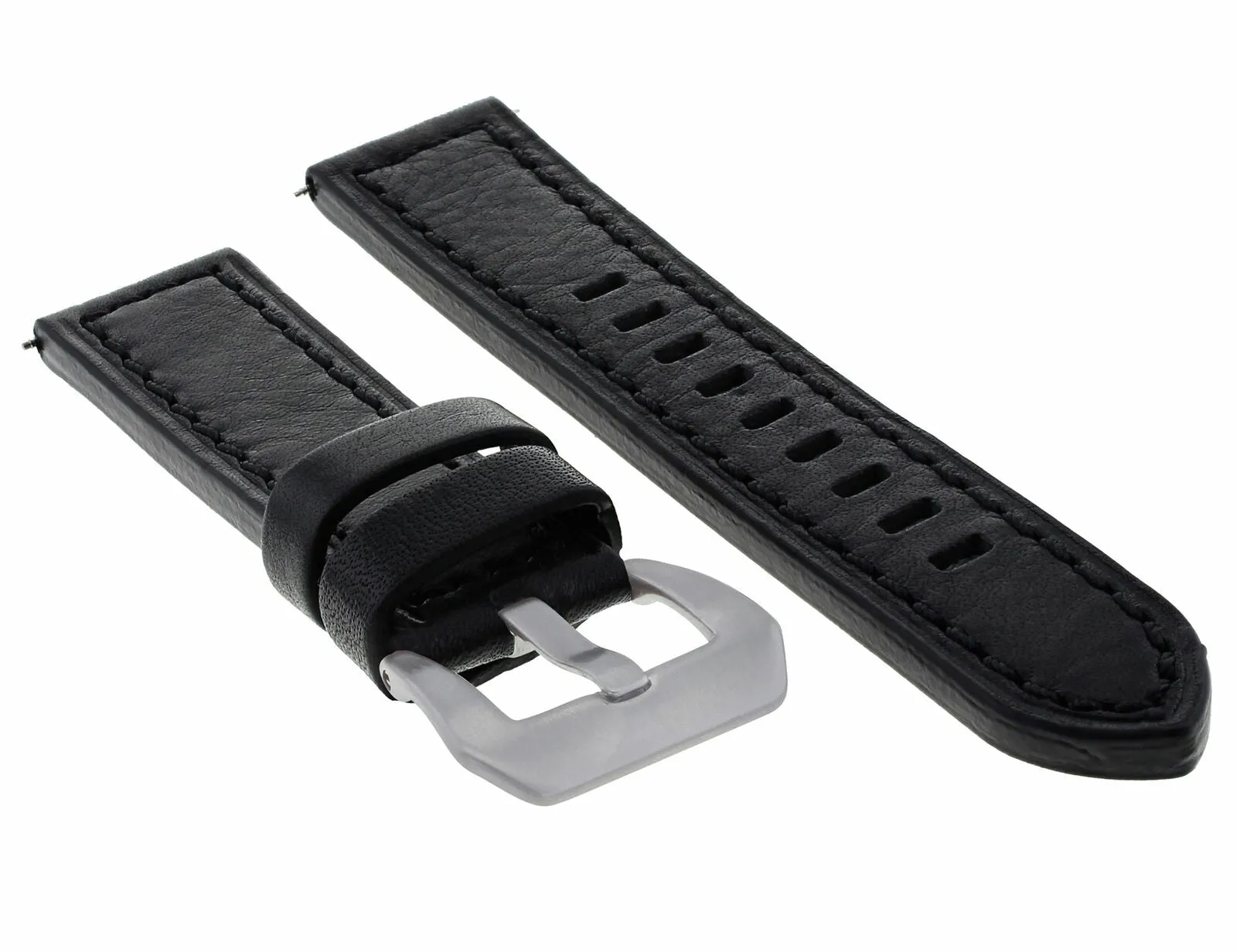 20MM COW LEATHER WATCH BAND STRAP FOR BREITLING WATCH PILOT COLT AVENGER  BLACK