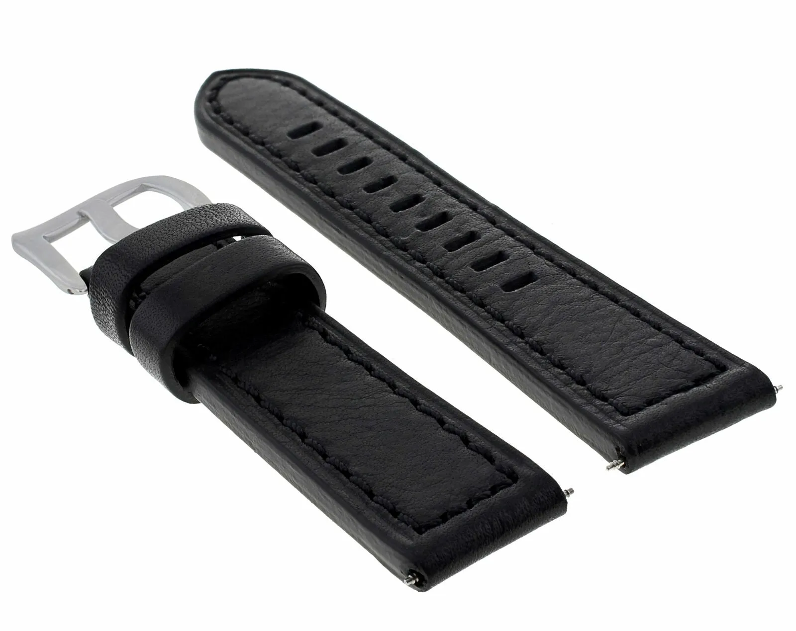 20MM COW LEATHER WATCH BAND STRAP FOR BREITLING WATCH PILOT COLT AVENGER  BLACK
