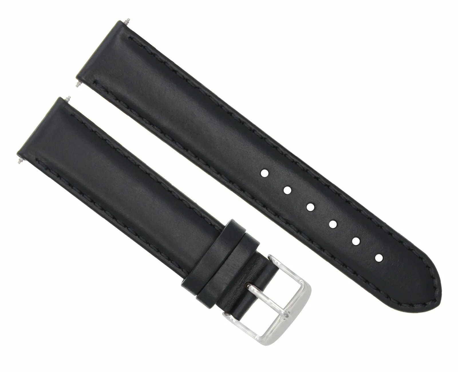20MM GENUINE SMOOTH  LEATHER WATCH BAND STRAP FOR 40MM PANERAI MARINA BLACK