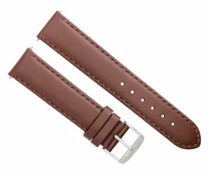 20MM LEATHER WATCH STRAP BAND FOR ZENO MAGELLANO WATCH LIGHT BROWN WHIT STITCH