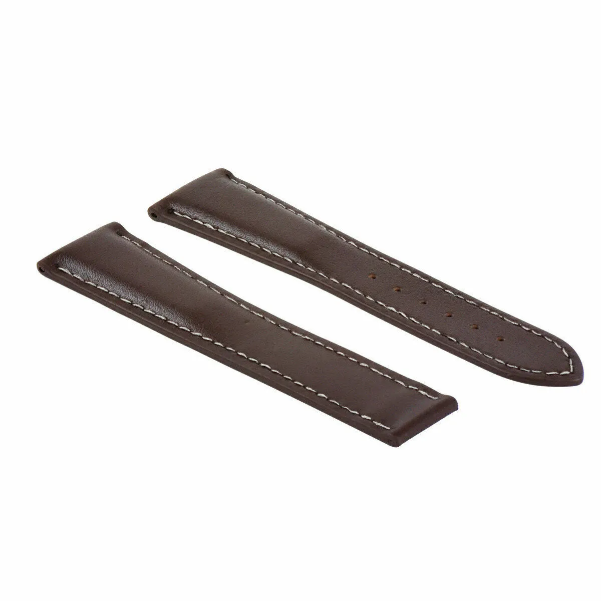 22MM LEATHER BAND STRAP SMOOTH FOR DEPLOYMENT CLASP 22/18 TAG CARRERA D/BROWN WS