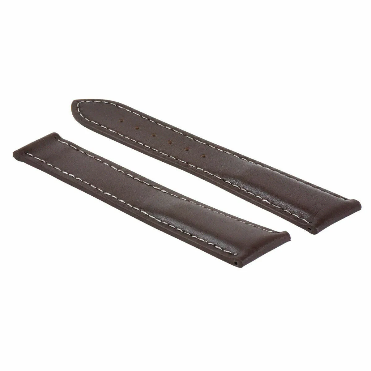 22MM LEATHER BAND STRAP SMOOTH FOR DEPLOYMENT CLASP 22/18 TAG CARRERA D/BROWN WS