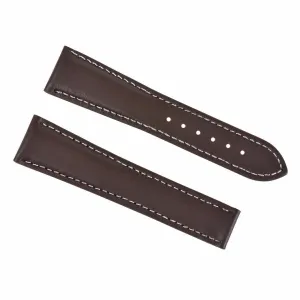 22MM LEATHER BAND STRAP SMOOTH FOR DEPLOYMENT CLASP 22/18 TAG CARRERA D/BROWN WS