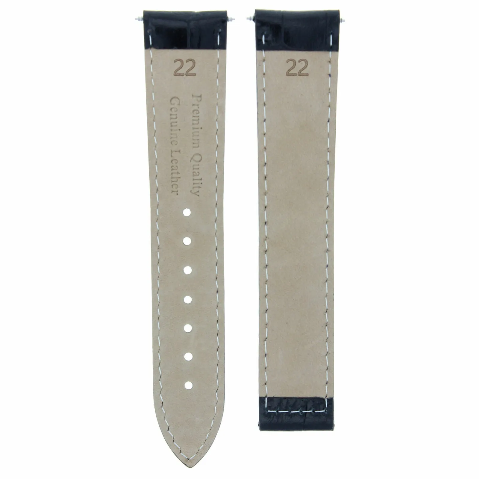 22MM LEATHER WATCH BAND STRAP CLASP FOR 22/18 TAG HEUER TARGA FLORIO BLACK WS