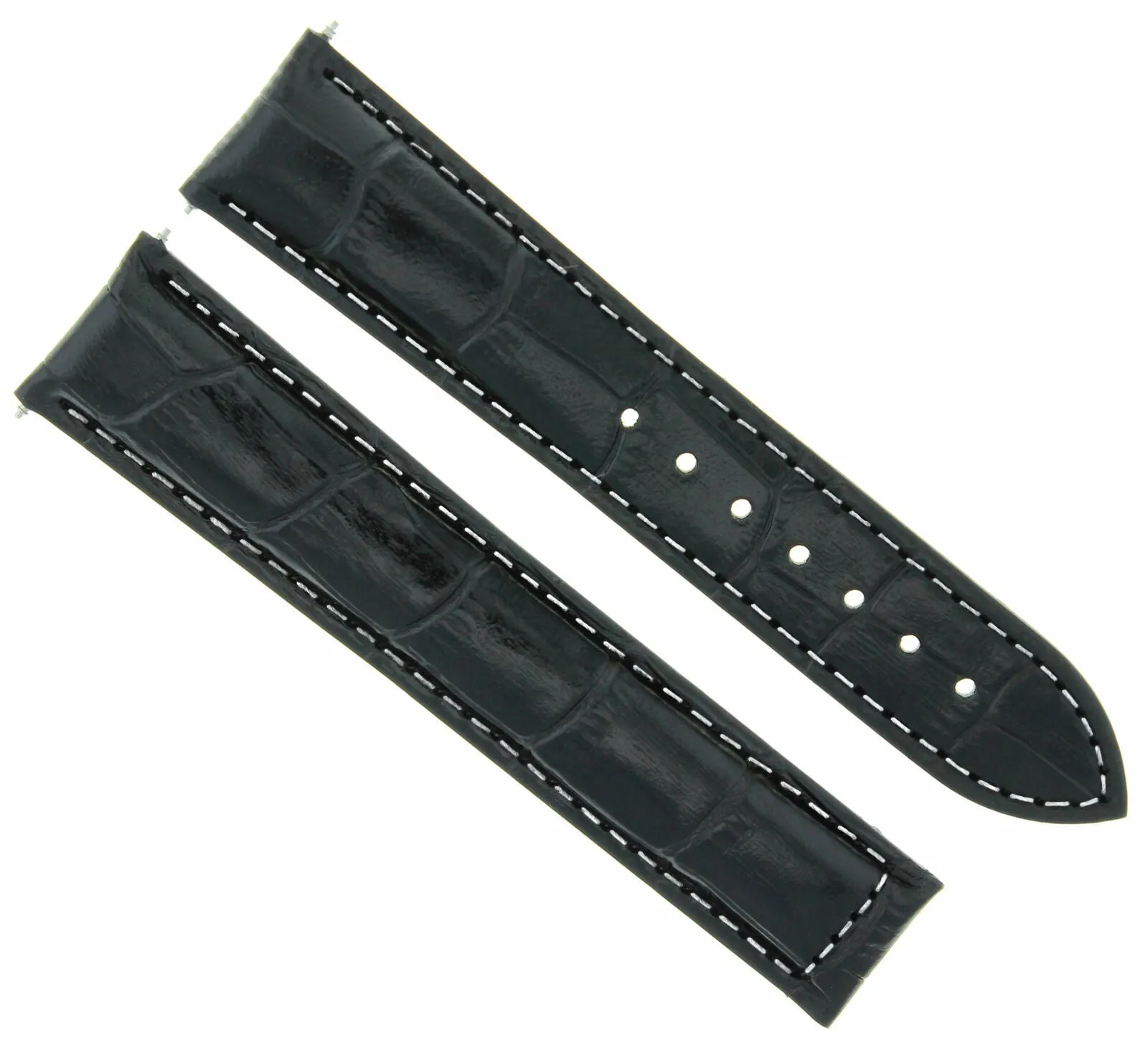 22MM LEATHER WATCH BAND STRAP CLASP FOR 22/18 TAG HEUER TARGA FLORIO BLACK WS