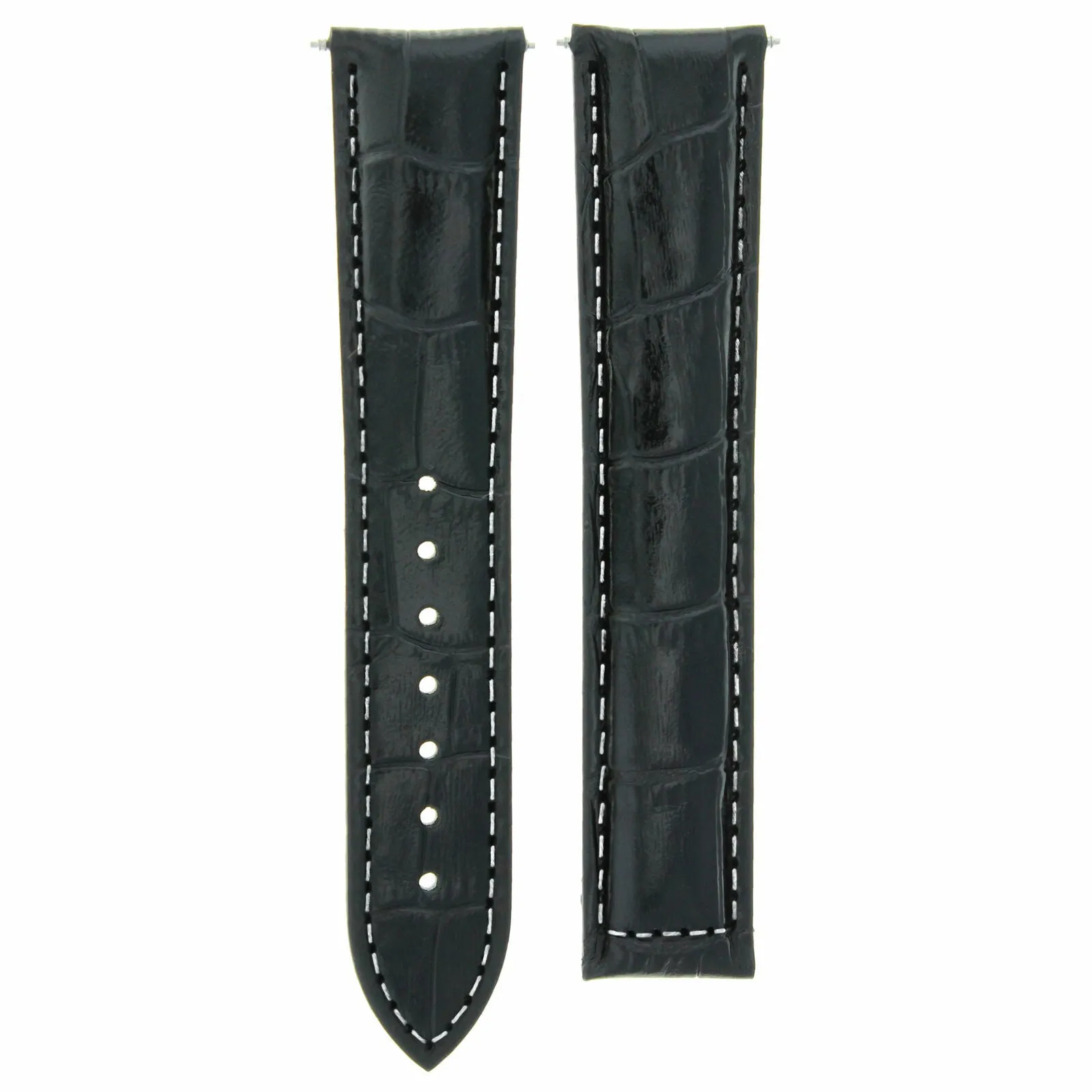 22MM LEATHER WATCH BAND STRAP CLASP FOR 22/18 TAG HEUER TARGA FLORIO BLACK WS