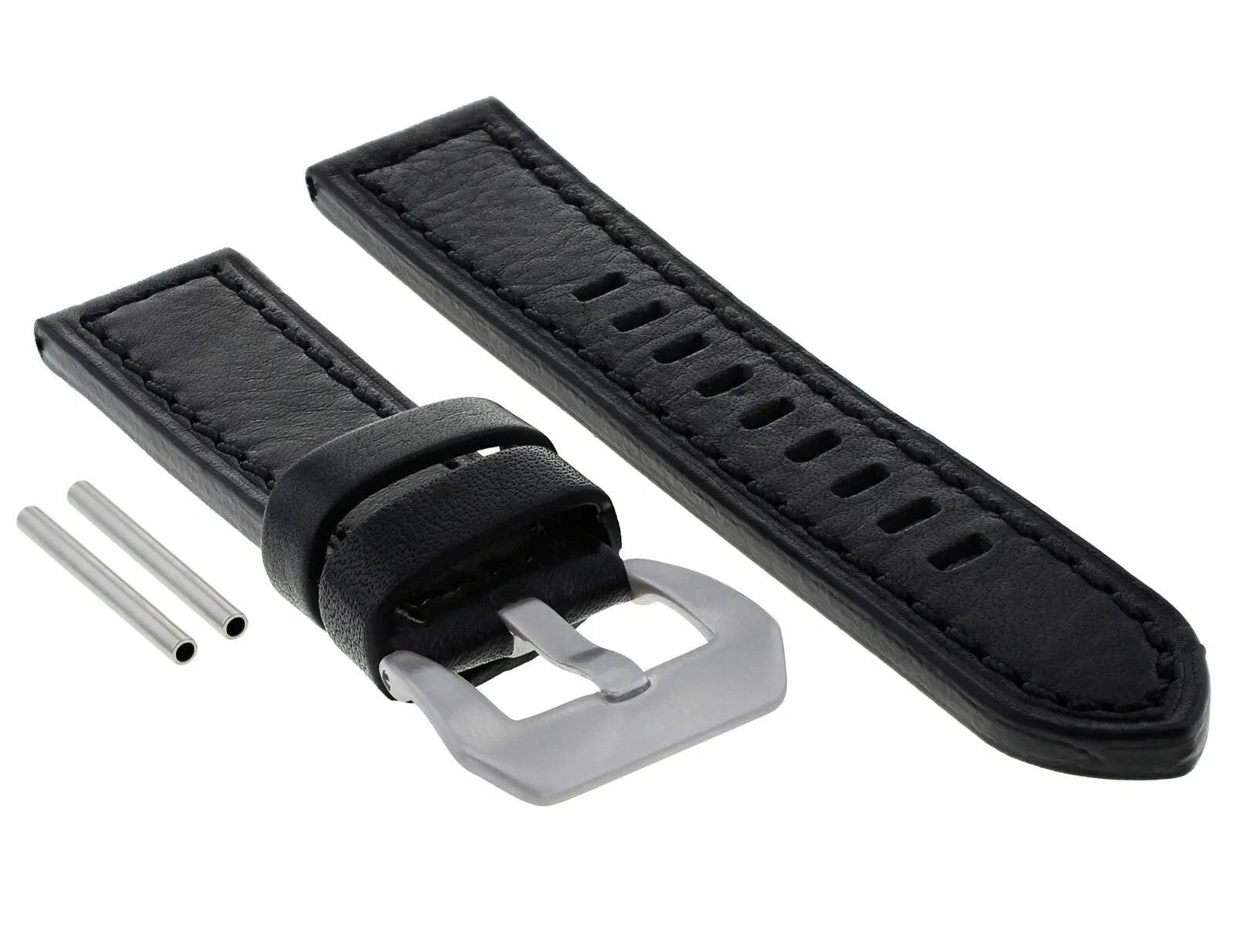 22MM LEATHER WATCH BAND STRAP FOR PAM PANERAI MARINA LUMINOR WATCH BLACK LONG