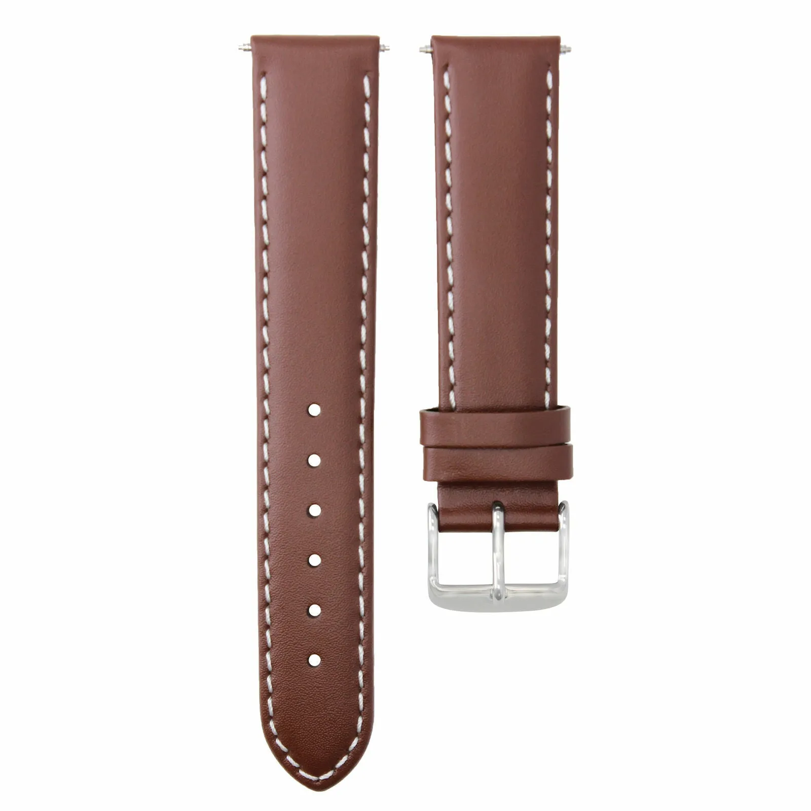 22MM LEATHER WATCH STRAP SMOOTH BAND FOR BREITLING CHRONOMAT 44 L/BROWN TAN WS