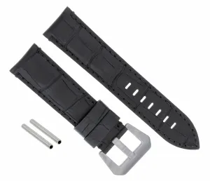 24MM GENUINE LEATHER WATCH BAND STRAP FOR PAM 44MM PANERAI MARINA LUMINOR BLACK