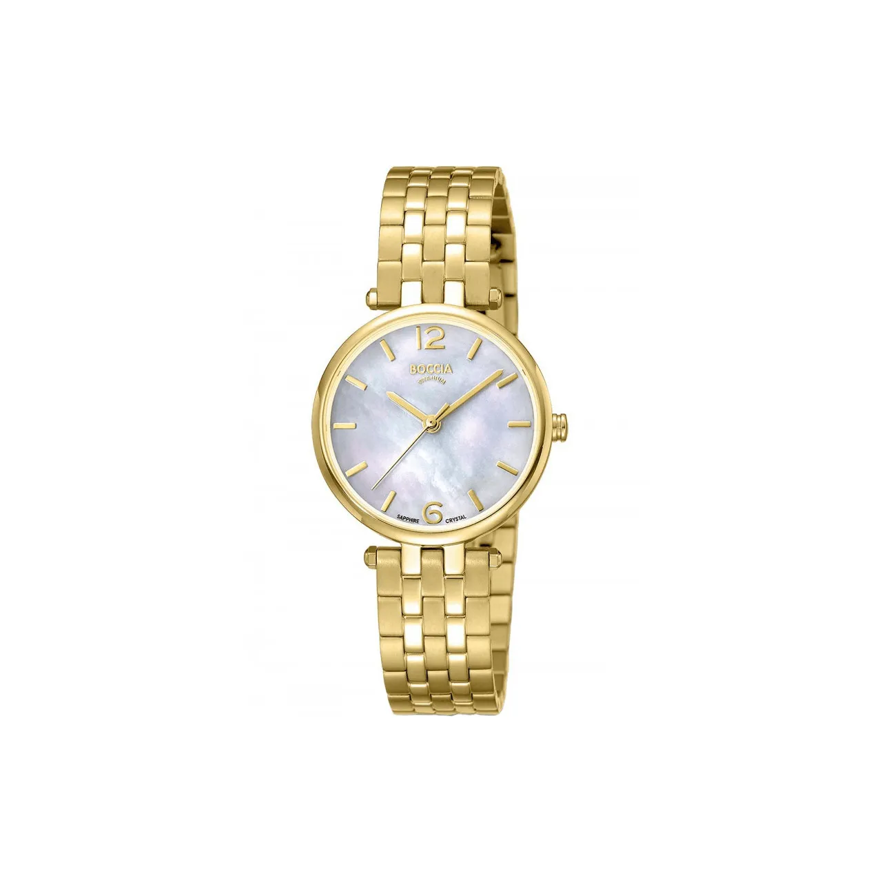 3339-03 - Womens Gold Plated Titanium Dress Watch