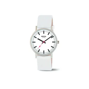 3651-02 - Unisex Titanium White Dress Watch