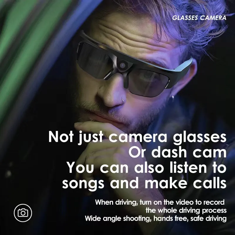 4K Smart Bluetooth Glasses with Camera | 128GB Storage | Multifunctional Dash Cam & Live Streaming Glasses