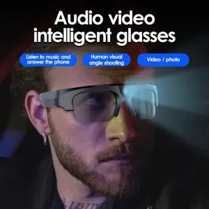 4K Smart Bluetooth Glasses with Camera | 128GB Storage | Multifunctional Dash Cam & Live Streaming Glasses