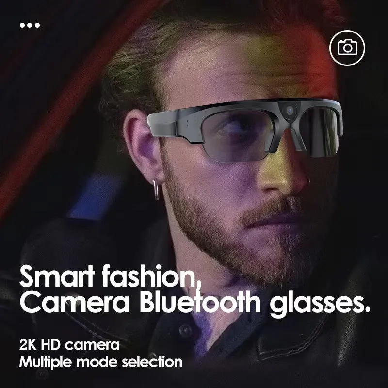 4K Smart Bluetooth Glasses with Camera | 128GB Storage | Multifunctional Dash Cam & Live Streaming Glasses