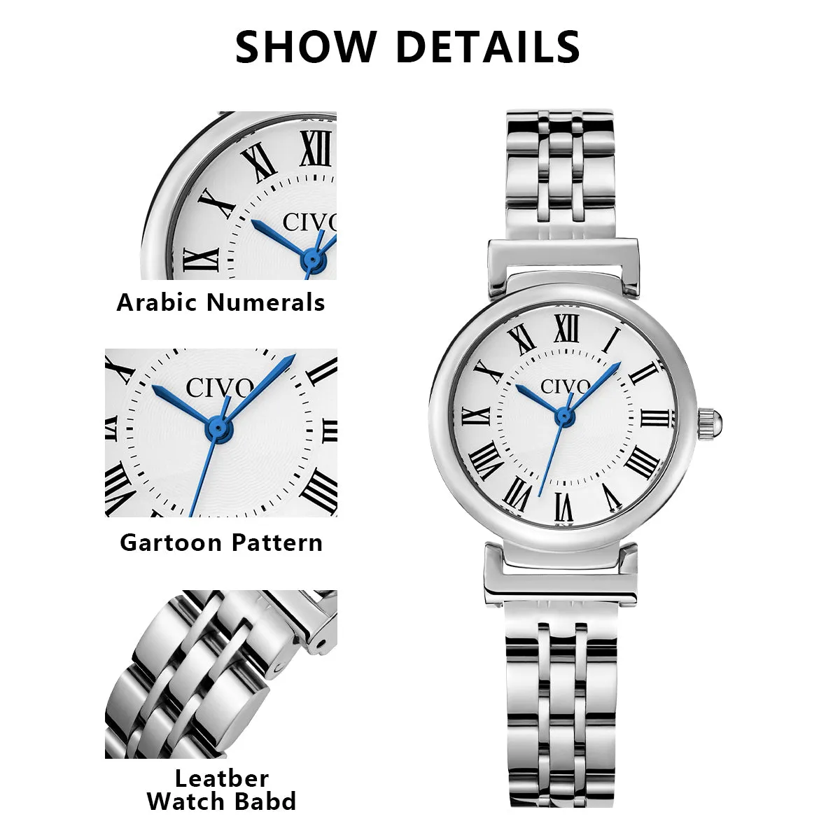 8129C | Quartz Women Watch | Stainless steel Band
