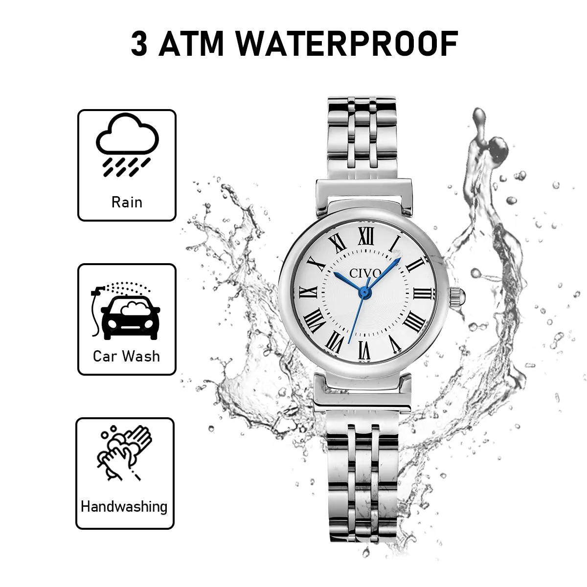 8129C | Quartz Women Watch | Stainless steel Band