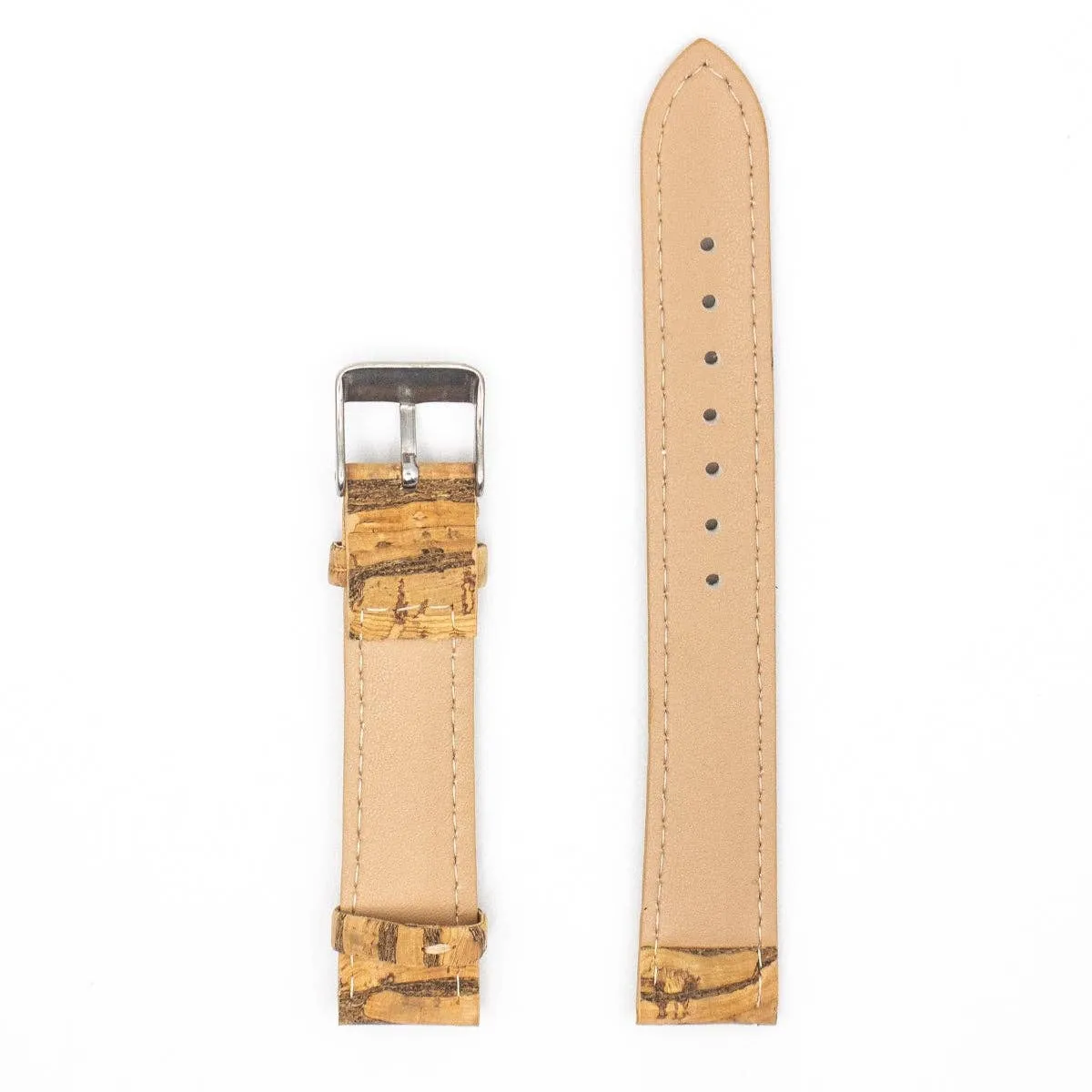 Add a Touch of Natural Flair: 18mm Striped Cork Watch Strap