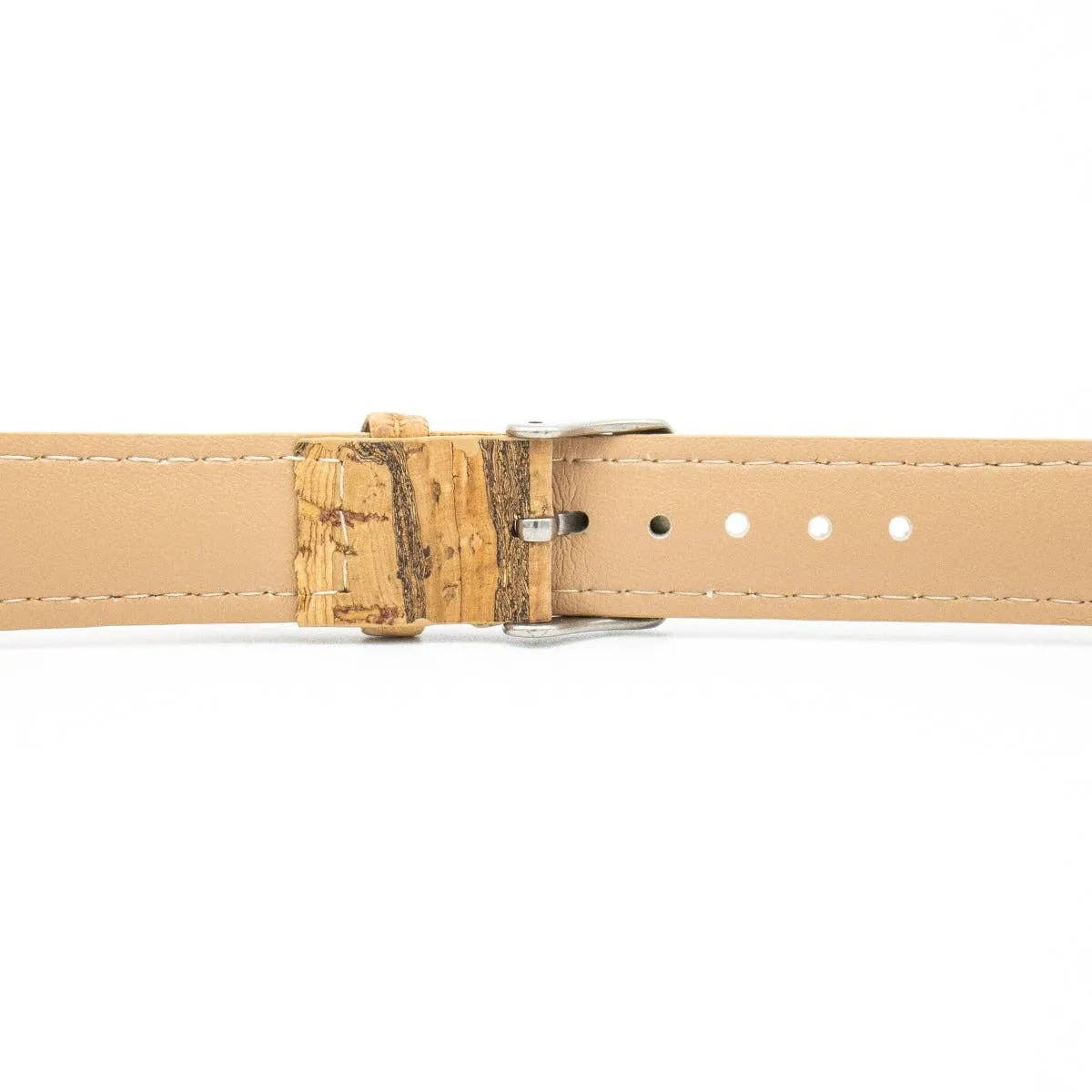 Add a Touch of Natural Flair: 18mm Striped Cork Watch Strap
