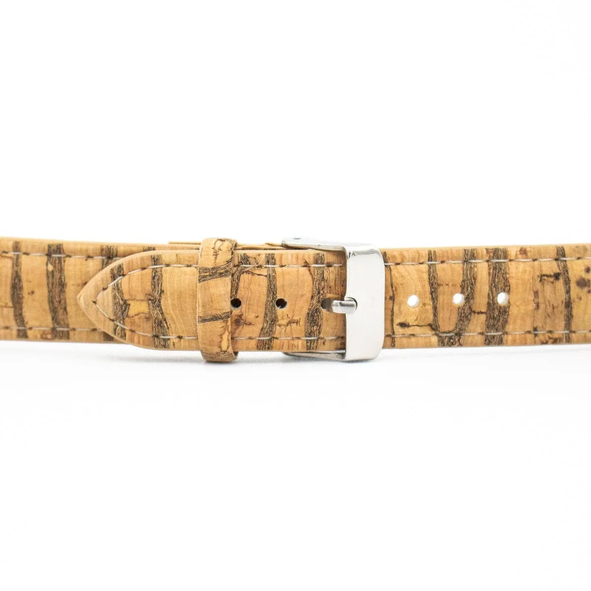 Add a Touch of Natural Flair: 18mm Striped Cork Watch Strap