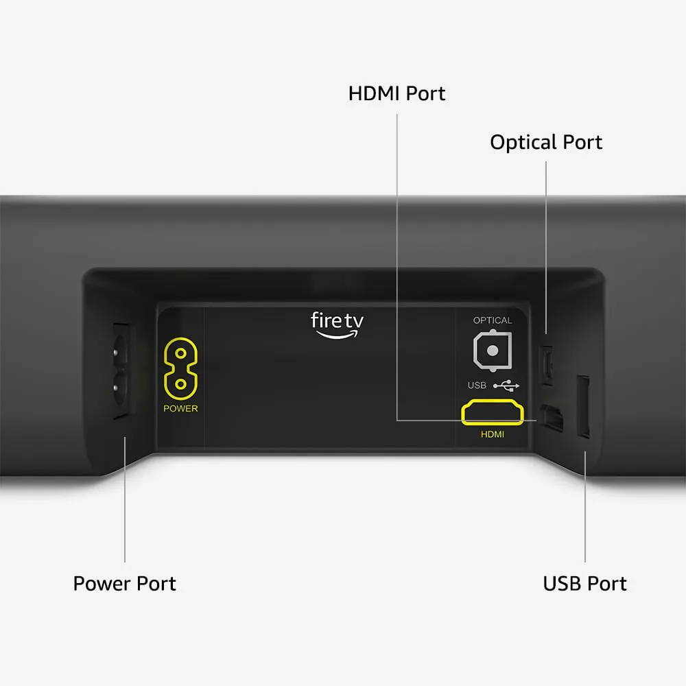 Amazon Fire TV Soundbar (newest model), 2.0 speaker with DTS Virtual:X and Dolby Audio, Bluetooth connectivity