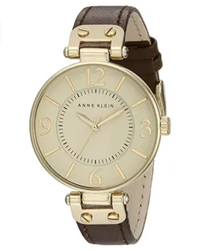 Anne Klein Women's Leather Strap Watch 10/9168IVBN