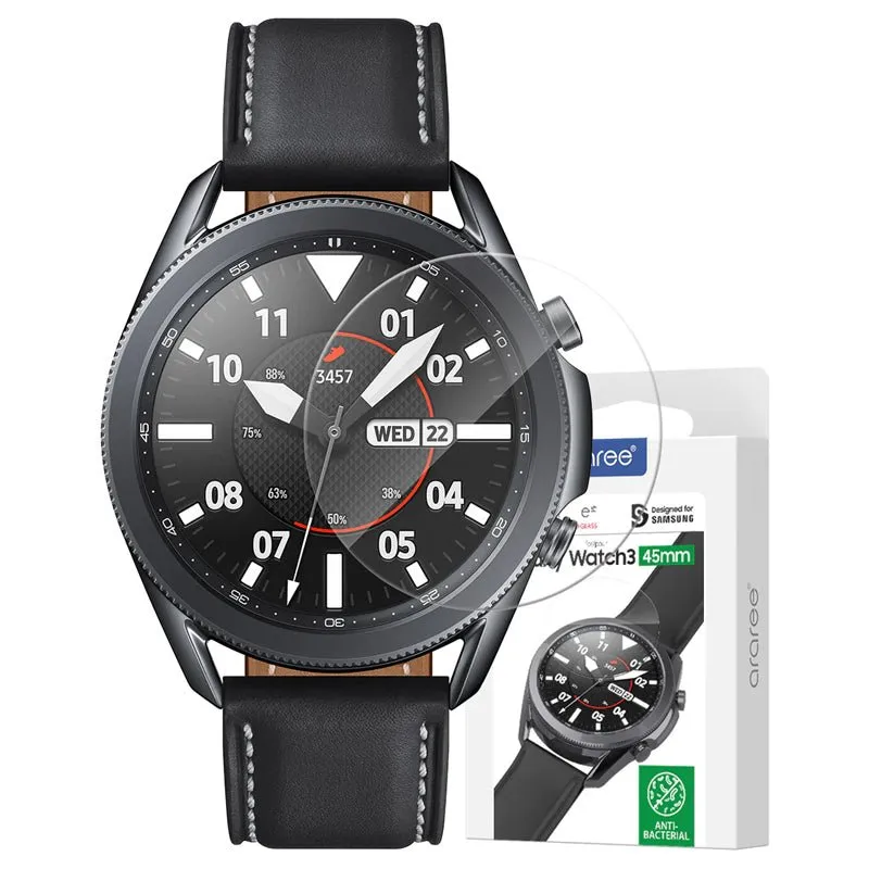 Araree Sub Core Anti-Bacterial Tempered Glass For Samsung Galaxy Watch 3 - 45Mm - Clear