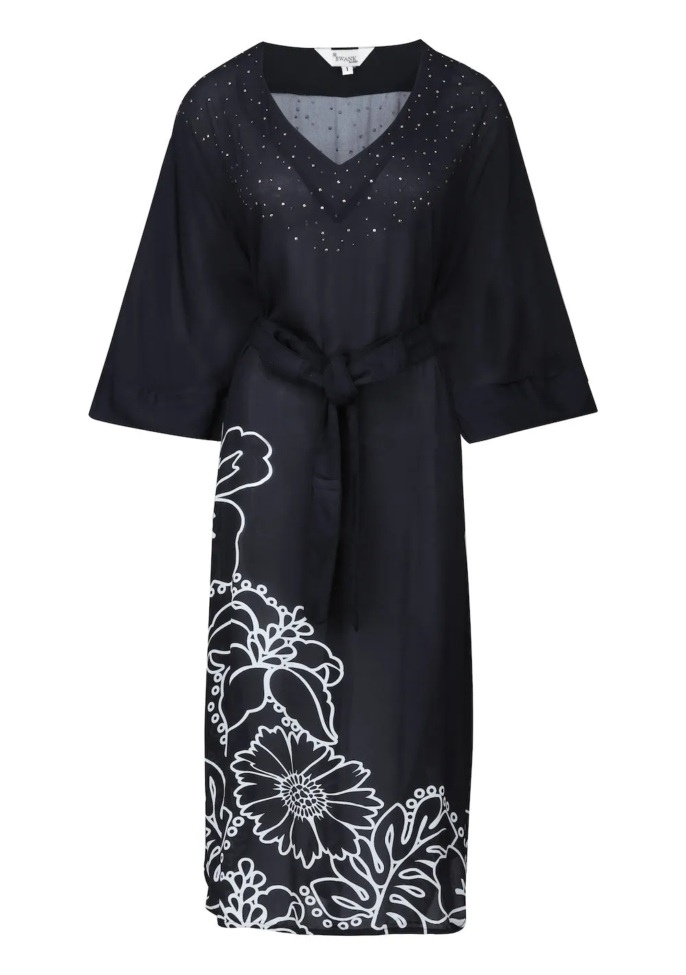 AVANTI - MIDI DRESS WITH SHORT SLEEVE