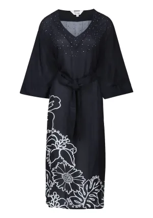 AVANTI - MIDI DRESS WITH SHORT SLEEVE